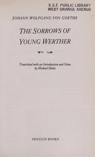 The cover of the book SORROWS OF YOUNG WERTHER; TRANSLATED BY MICHAEL HULSE. by Johann Wolfgang von Goethe